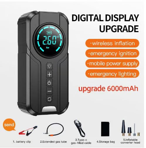 4 in 1 PowerMax X6000 Jump Starter & Air Compressor