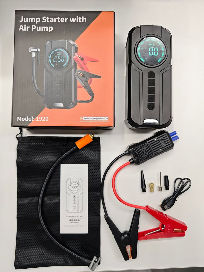 4 in 1 PowerMax X6000 Jump Starter & Air Compressor